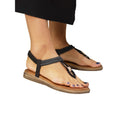 Black - Front - Lunar Womens-Ladies Poppy Sandals