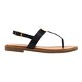 Black - Side - Lunar Womens-Ladies Pascal Sandals