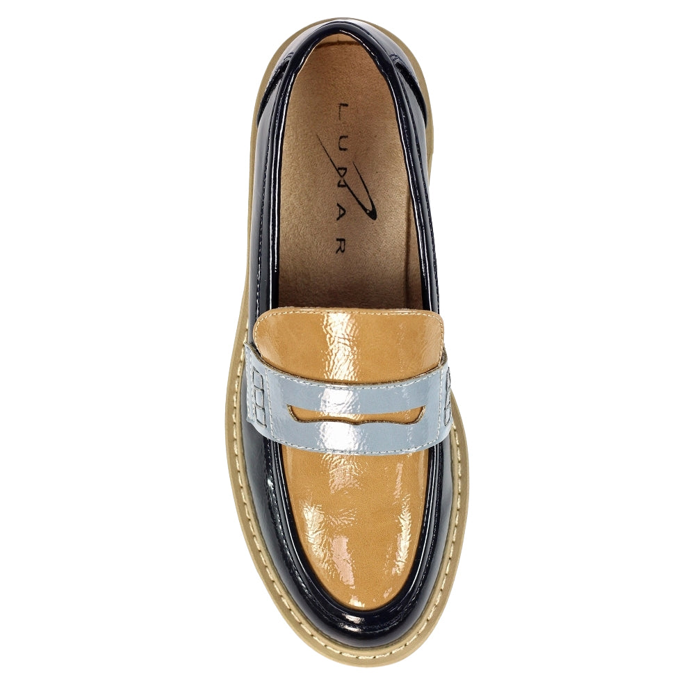 Blue - Pack Shot - Lunar Womens-Ladies Esme Loafers
