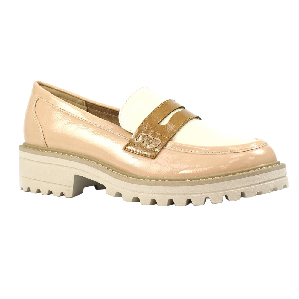 Nude - Front - Lunar Womens-Ladies Esme Loafers