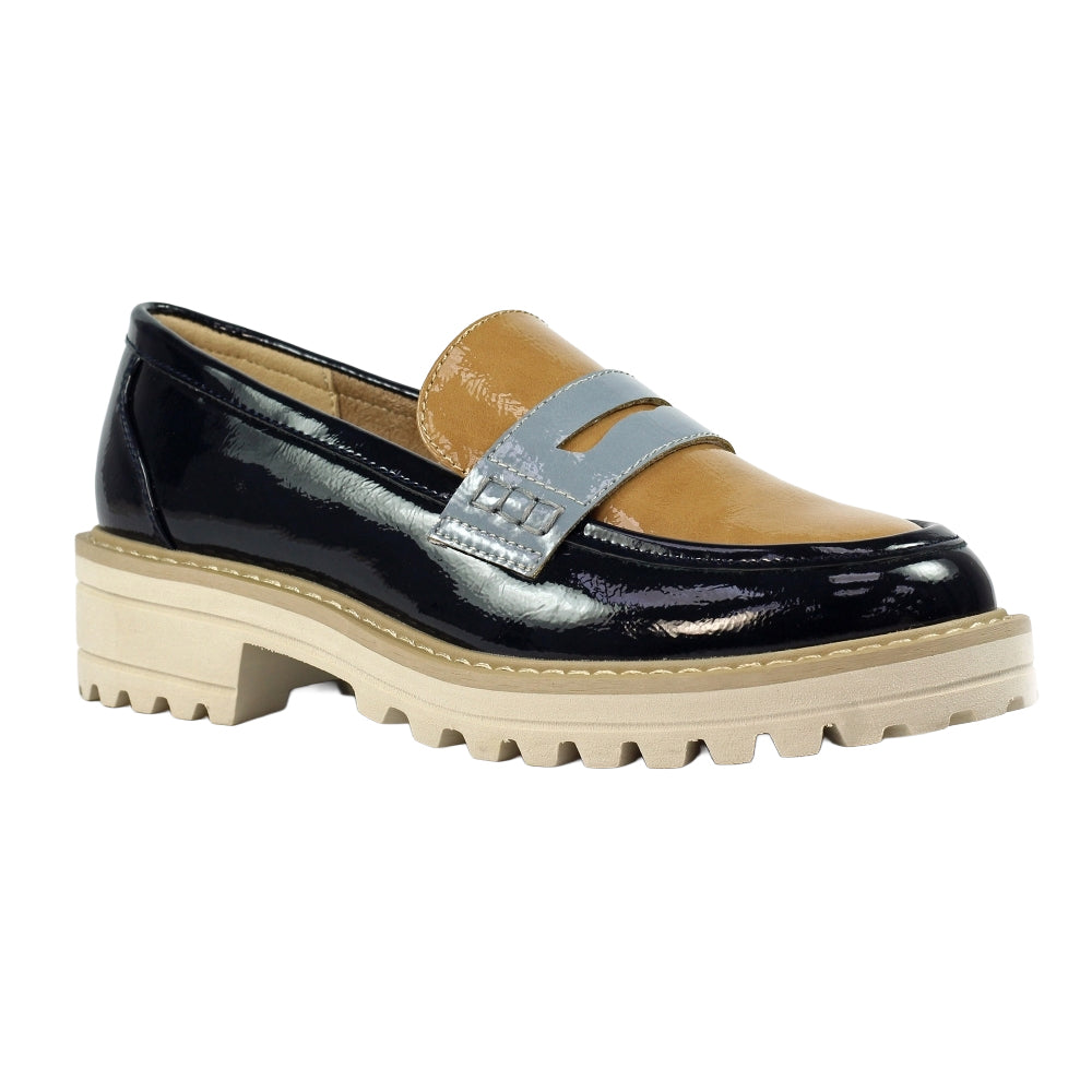 Blue - Front - Lunar Womens-Ladies Esme Loafers