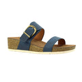 Blue - Lifestyle - Lunar Womens-Ladies Ripple Wedge Sandals
