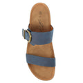 Blue - Pack Shot - Lunar Womens-Ladies Ripple Wedge Sandals