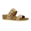 Natural - Front - Lunar Womens-Ladies Ripple Wedge Sandals