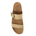 Natural - Pack Shot - Lunar Womens-Ladies Ripple Wedge Sandals