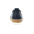 Navy - Back - Lunar Womens-Ladies Evie Leather Plimsolls