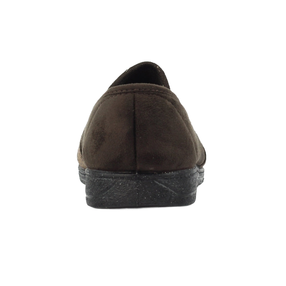 Brown - Back - Lazy Dogz Mens Harrison II Slippers