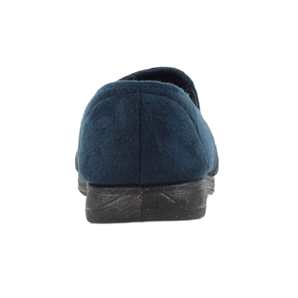 Navy - Back - Lazy Dogz Mens Harrison II Slippers