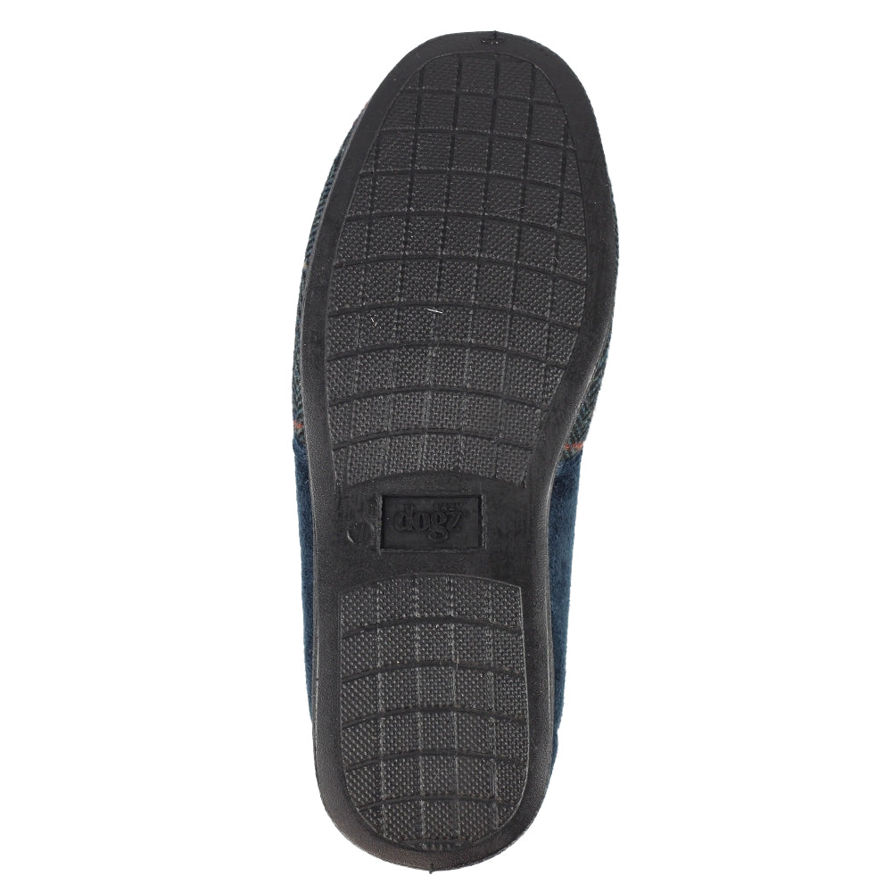 Navy - Close up - Lazy Dogz Mens Harrison II Slippers