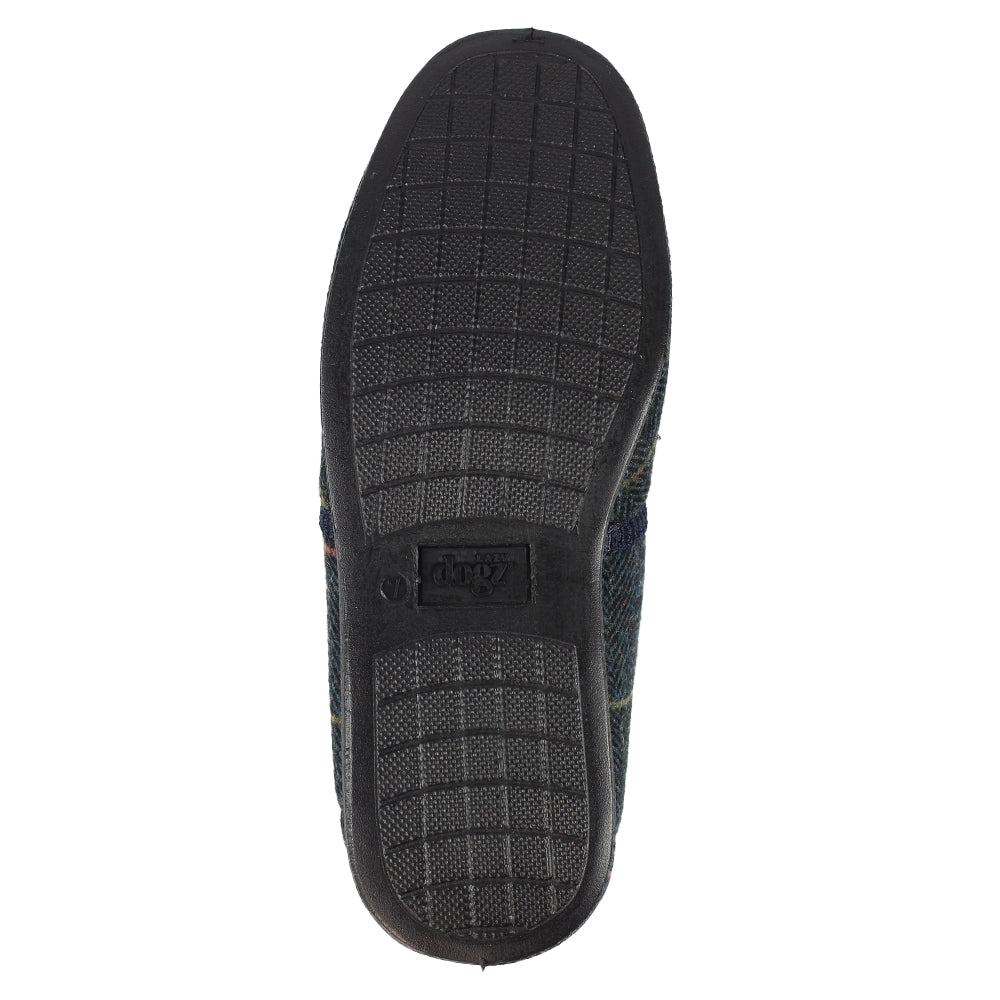Navy - Back - Lazy Dogz Mens Eisenhower Slippers