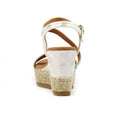 Silver - Back - Lunar Womens-Ladies Fern Sandals