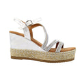 Silver - Side - Lunar Womens-Ladies Fern Sandals