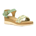 Green - Front - Lunar Womens-Ladies Indiana Sandals