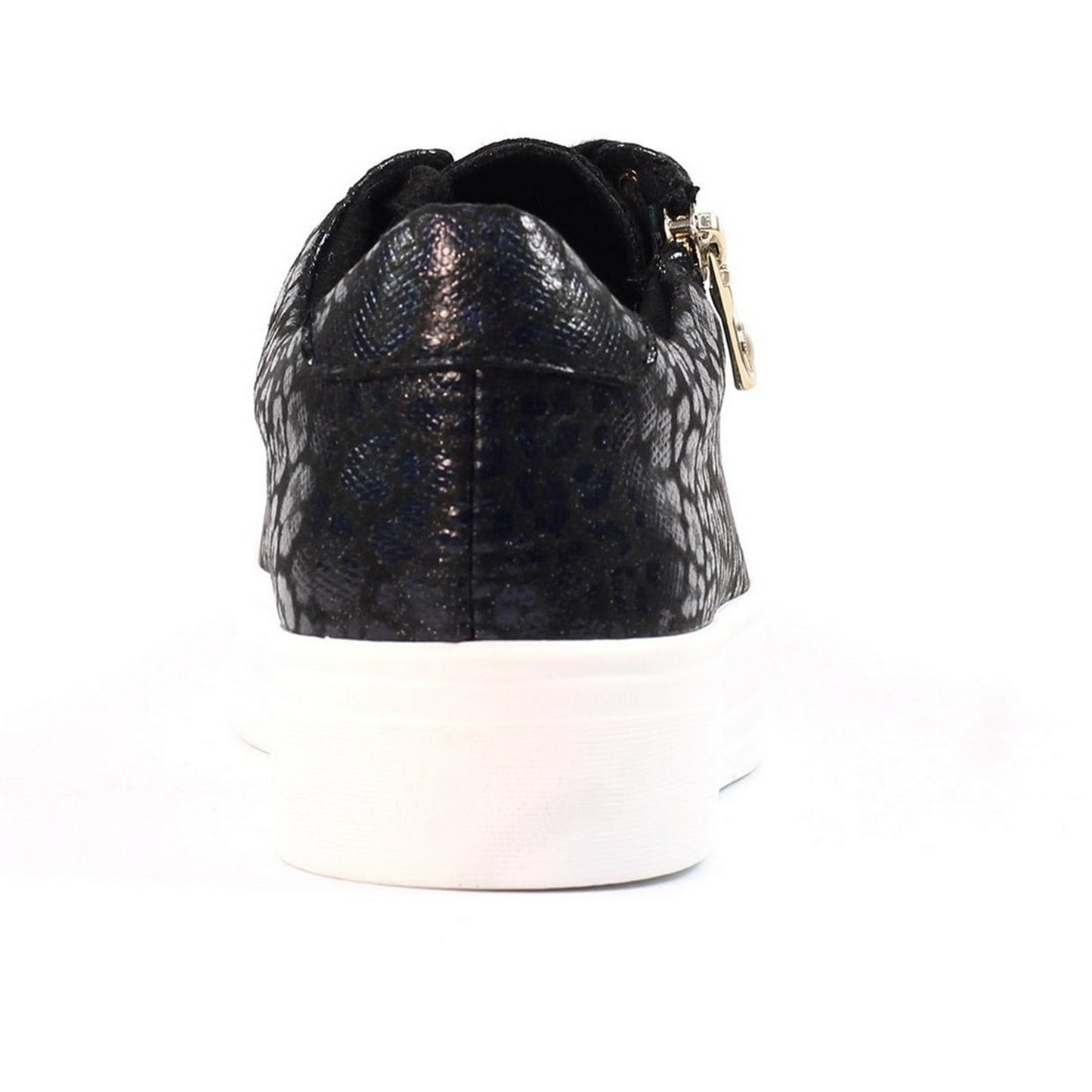 Black - Back - Lunar Womens-Ladies Charm Chunky Flat Trainers