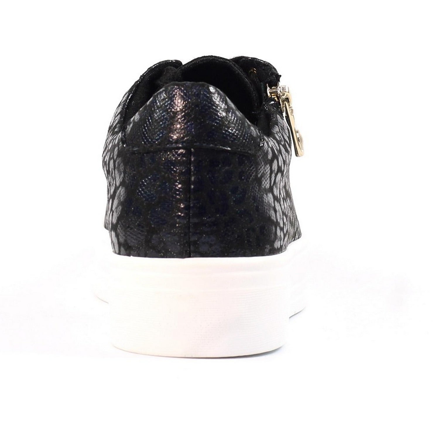 Black - Back - Lunar Womens-Ladies Charm Chunky Flat Trainers