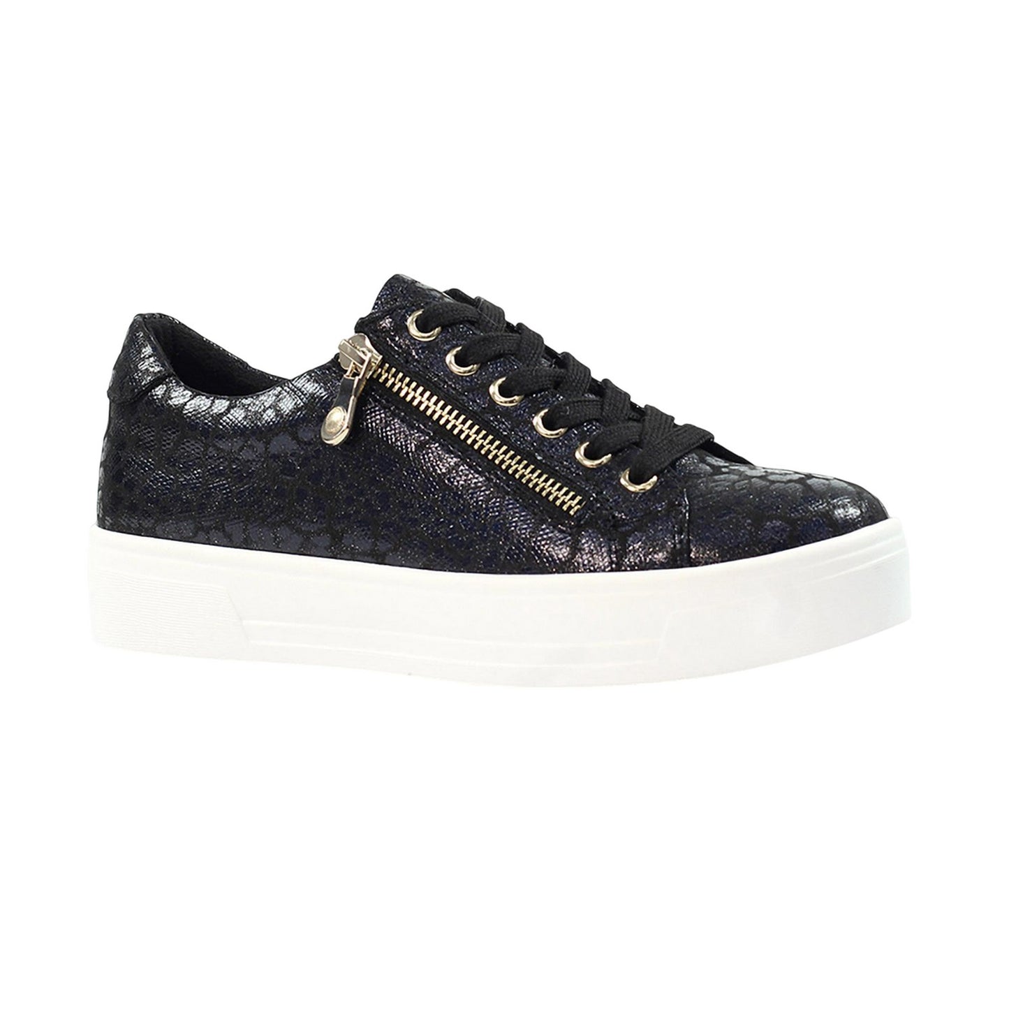 Black - Front - Lunar Womens-Ladies Charm Chunky Flat Trainers