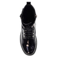 Black - Pack Shot - Lunar Womens-Ladies Parlour Patent Faux Leather Ankle Boots