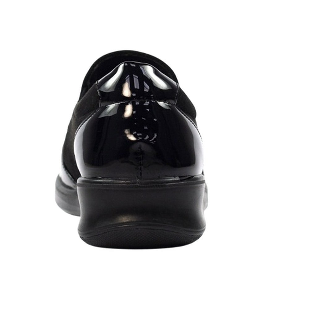 Black - Back - Lunar Womens-Ladies Hattie Wedge Loafers