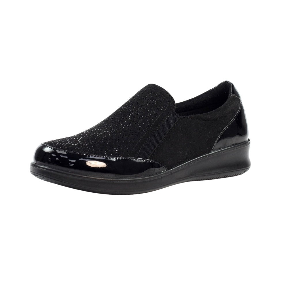 Black - Lifestyle - Lunar Womens-Ladies Hattie Wedge Loafers