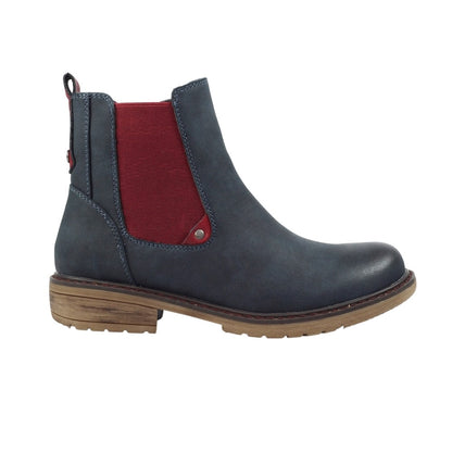Navy - Side - Lunar Womens-Ladies Suvi Ankle Boots