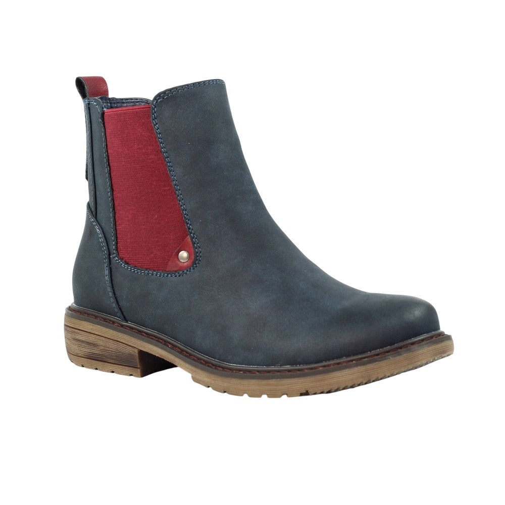Navy - Front - Lunar Womens-Ladies Suvi Ankle Boots