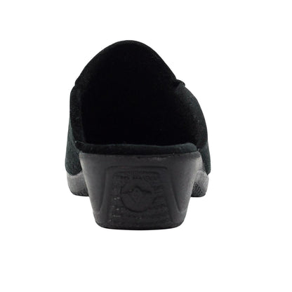 Black - Back - Lunar Womens-Ladies Audrey Mule Slippers