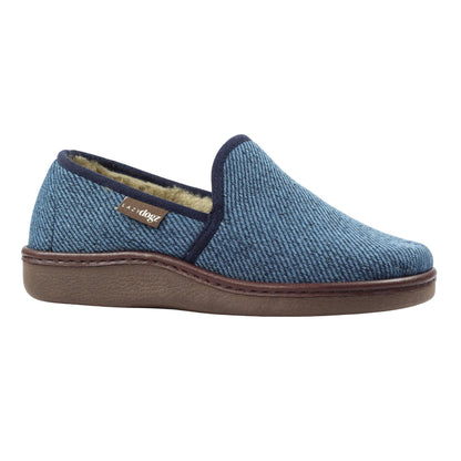 Blue - Front - Lazy Dogz Womens-Ladies Oliver Slippers