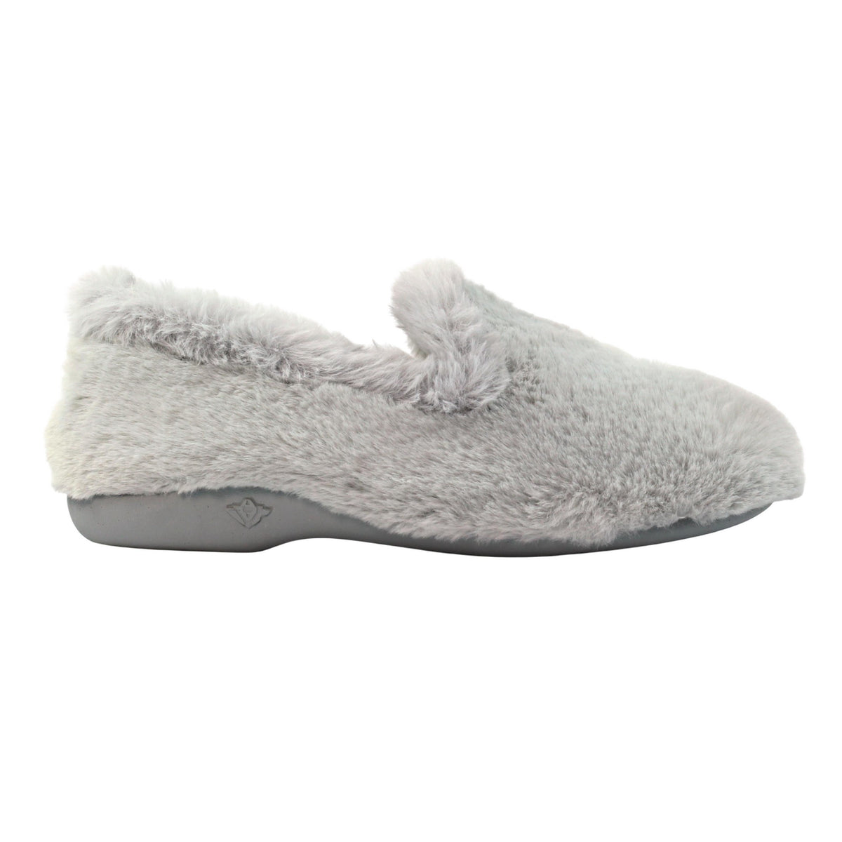 Grey - Front - Lunar Womens-Ladies Bella Slippers