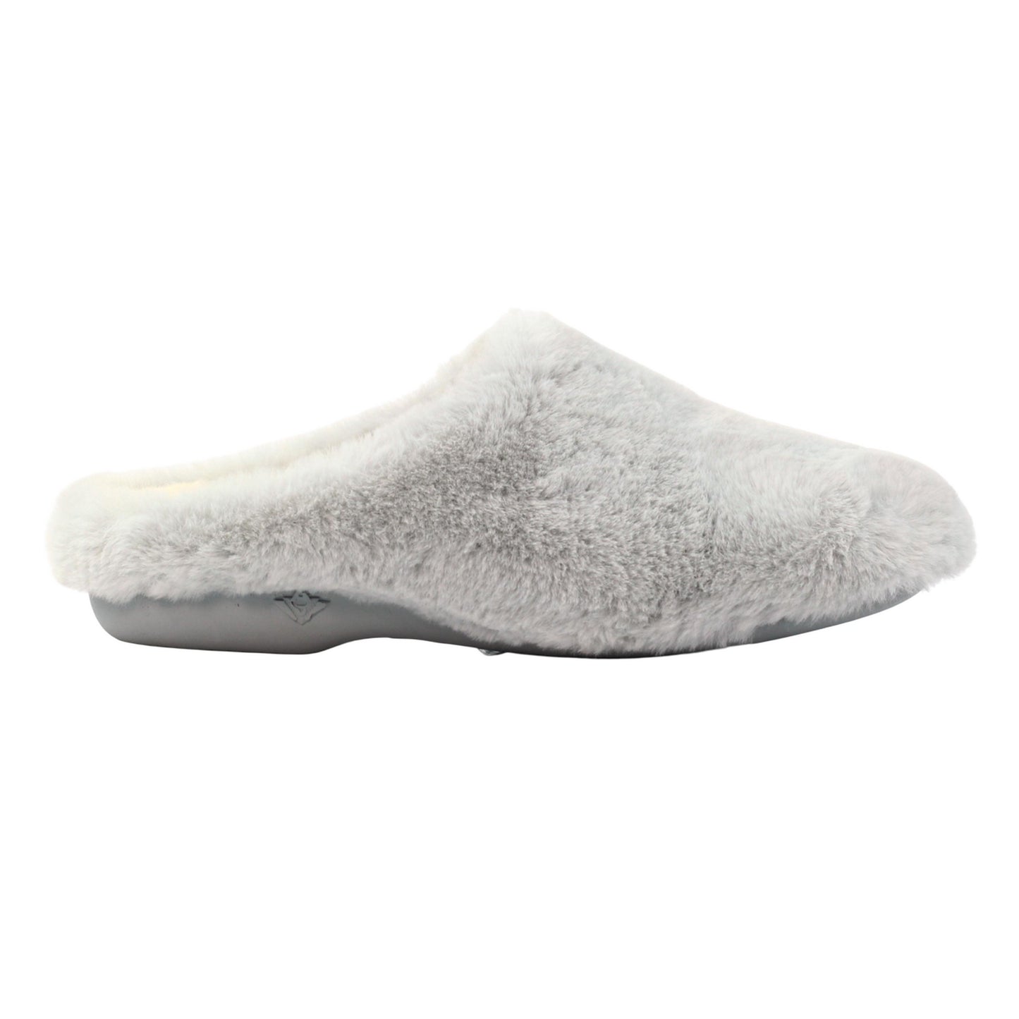 Grey - Side - Lunar Womens-Ladies Blair Mule Slippers