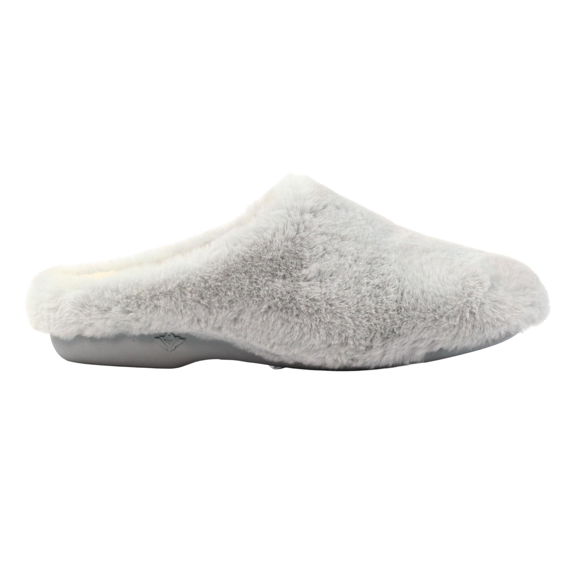 Grey - Side - Lunar Womens-Ladies Blair Mule Slippers