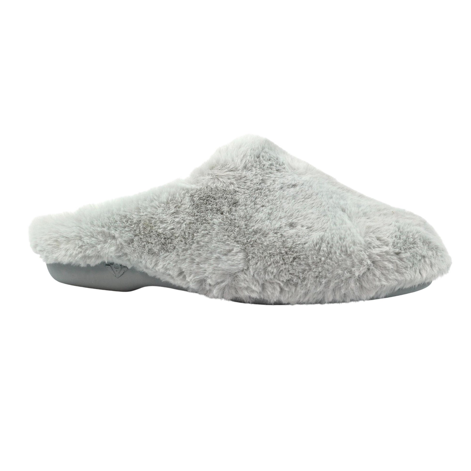 Grey - Front - Lunar Womens-Ladies Blair Mule Slippers