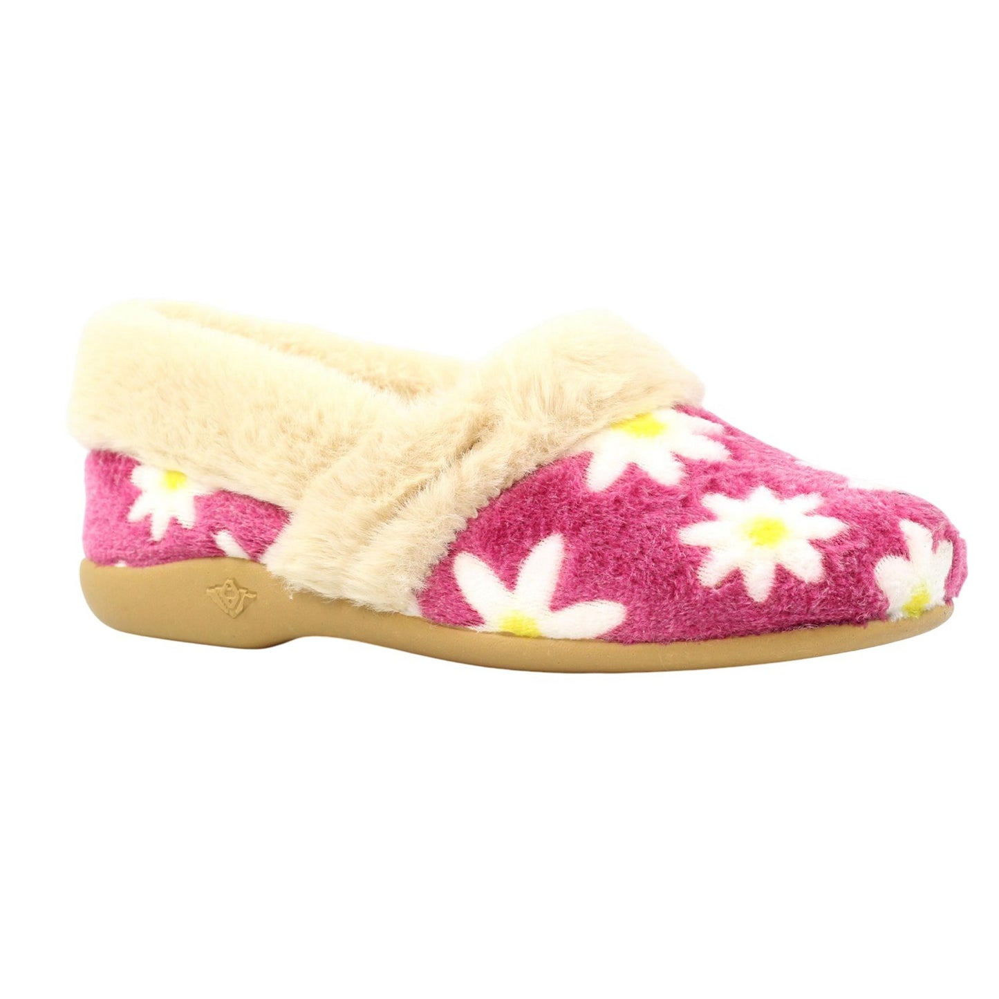 Pink - Front - Lunar Womens-Ladies Ellis Slippers