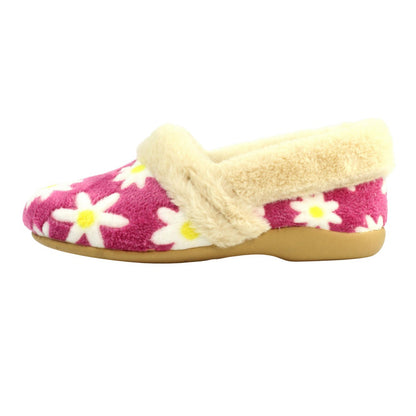 Pink - Side - Lunar Womens-Ladies Ellis Slippers