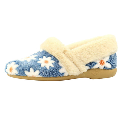 Blue - Side - Lunar Womens-Ladies Ellis Slippers