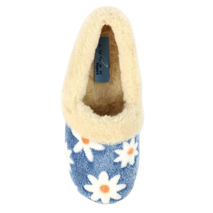 Blue - Pack Shot - Lunar Womens-Ladies Ellis Slippers