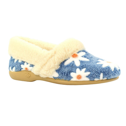 Blue - Front - Lunar Womens-Ladies Ellis Slippers