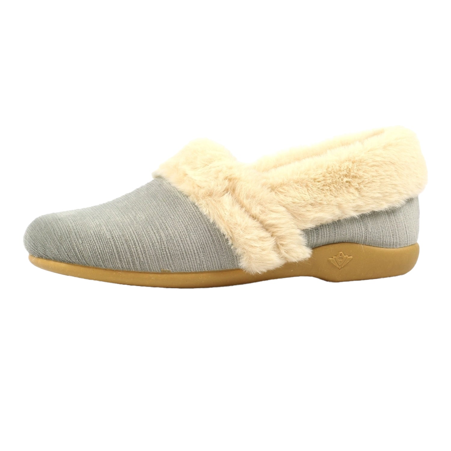 Grey - Side - Lunar Womens-Ladies Elm Slippers