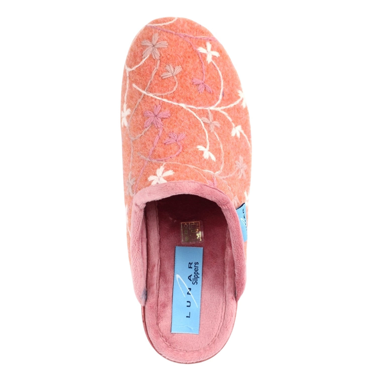 Coral - Pack Shot - Lunar Womens-Ladies Harlow Mule Slippers