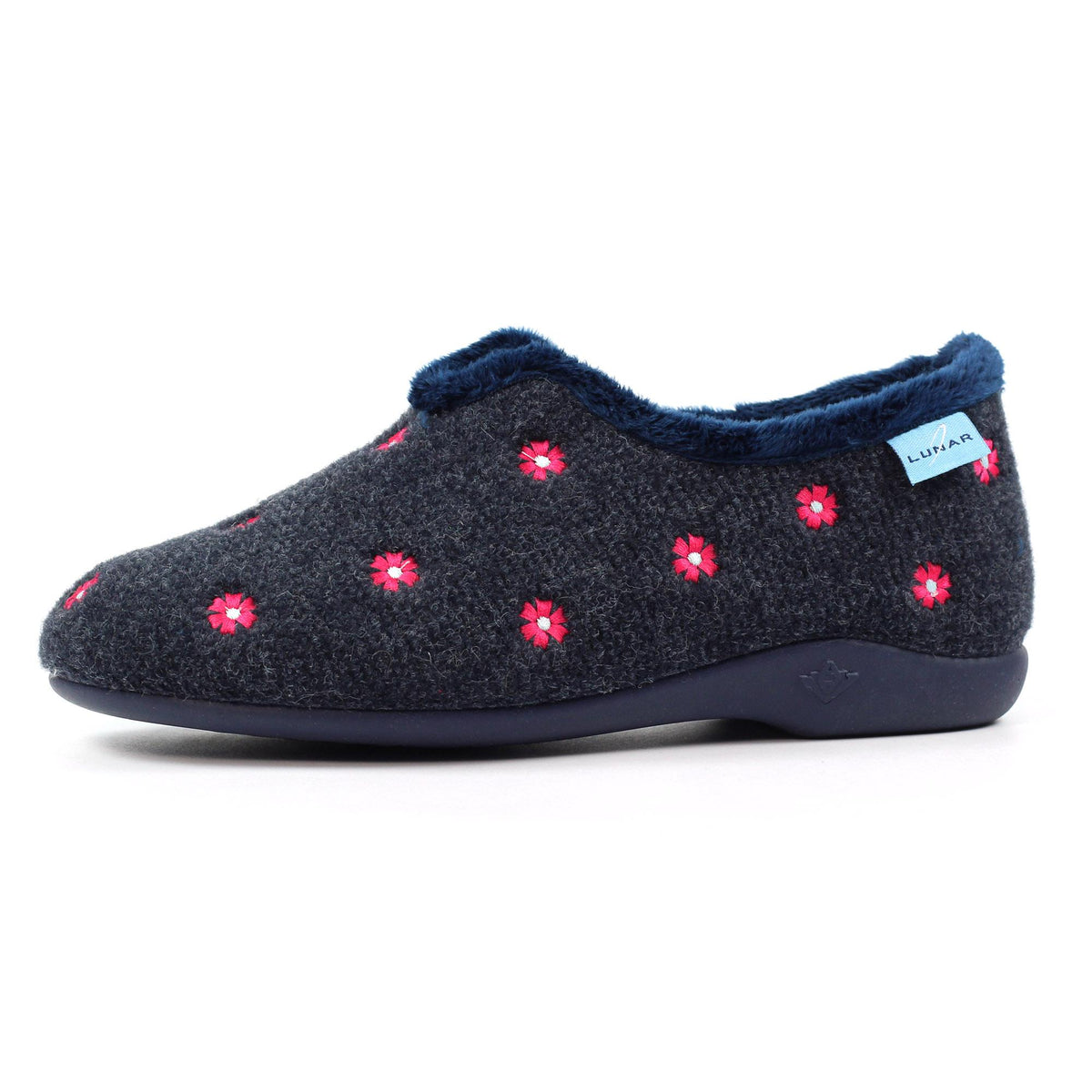 Blue - Side - Lunar Womens-Ladies Havana Slippers