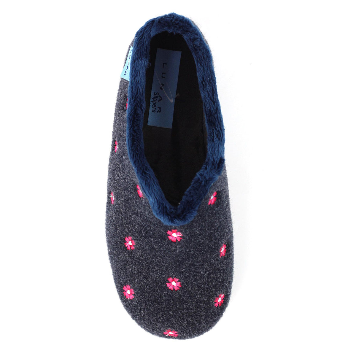 Blue - Pack Shot - Lunar Womens-Ladies Havana Slippers