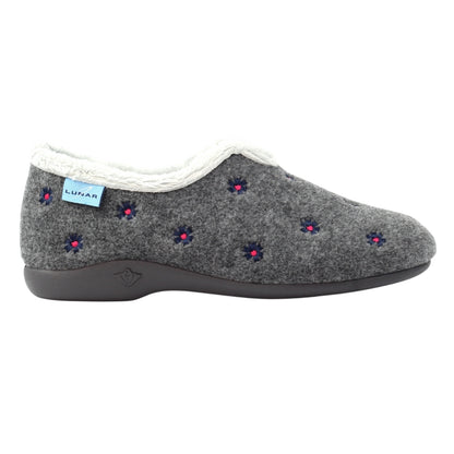 Grey - Lifestyle - Lunar Womens-Ladies Havana Slippers