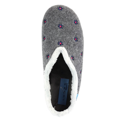 Grey - Pack Shot - Lunar Womens-Ladies Havana Slippers