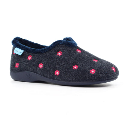 Blue - Front - Lunar Womens-Ladies Havana Slippers