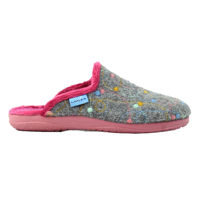 Grey - Lifestyle - Lunar Womens-Ladies Impulse Mule Slippers