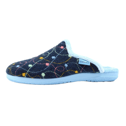 Blue - Side - Lunar Womens-Ladies Impulse Mule Slippers