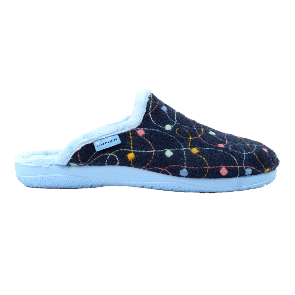 Blue - Lifestyle - Lunar Womens-Ladies Impulse Mule Slippers