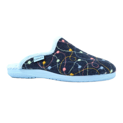 Blue - Front - Lunar Womens-Ladies Impulse Mule Slippers