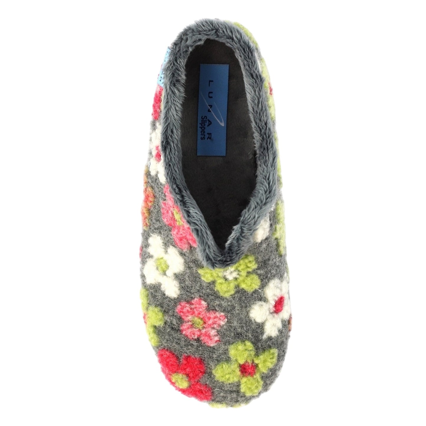 Grey - Pack Shot - Lunar Womens-Ladies Lychee Slippers
