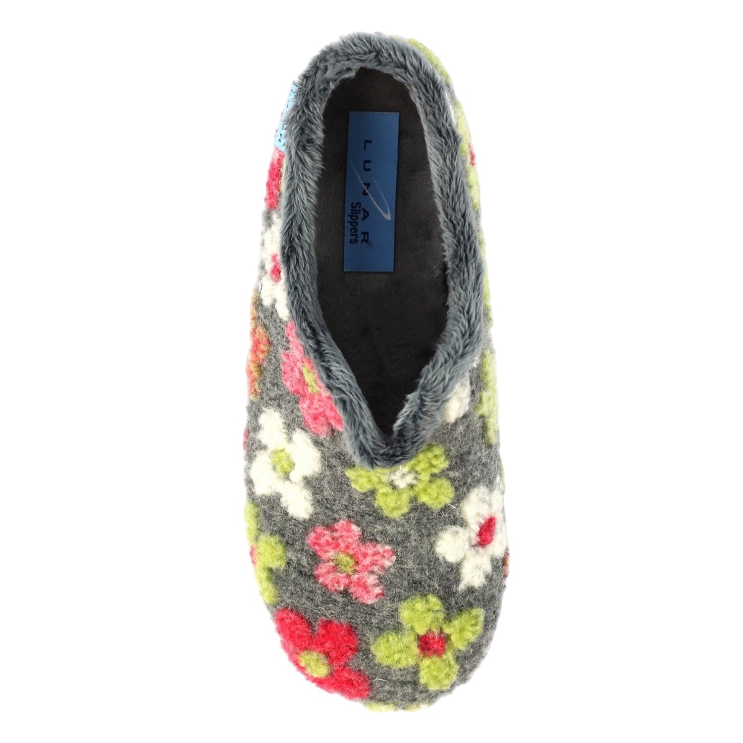 Grey - Pack Shot - Lunar Womens-Ladies Lychee Slippers