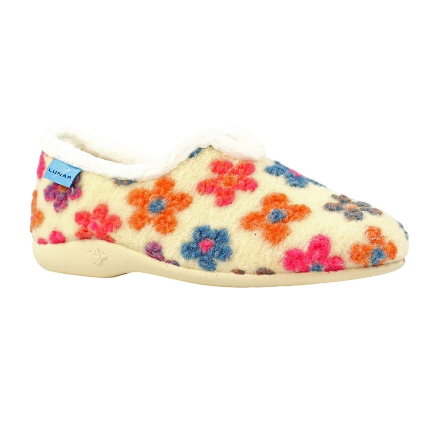 White - Front - Lunar Womens-Ladies Lychee Slippers